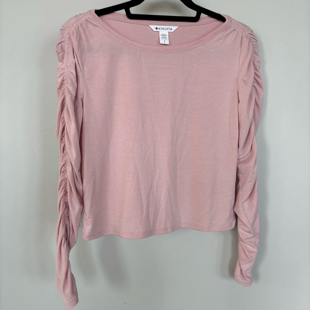Athleta All Around Ruched Long Sleeve Top Size S